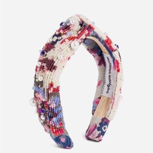 NWOT. Autumn Adeigbo Floral Beaded Twist Headband.